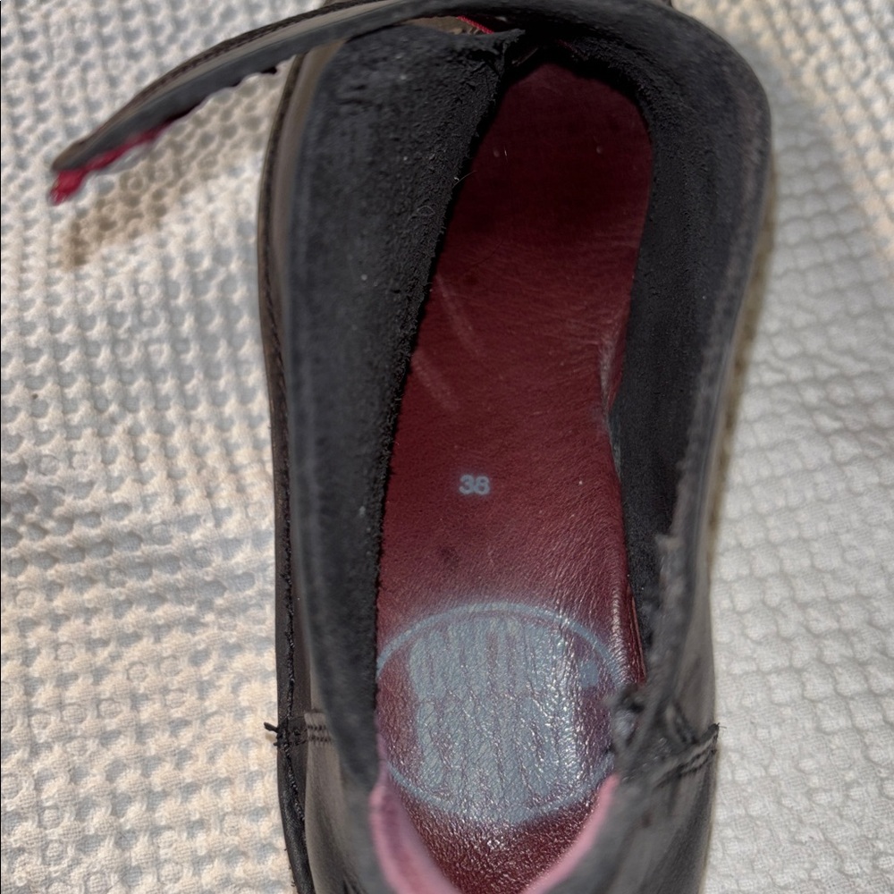 Loints of Holland Black Ankle Boots, Red Zipper, EUC, look NEW! Size UK 39, US 8 - Picture 8 of 15